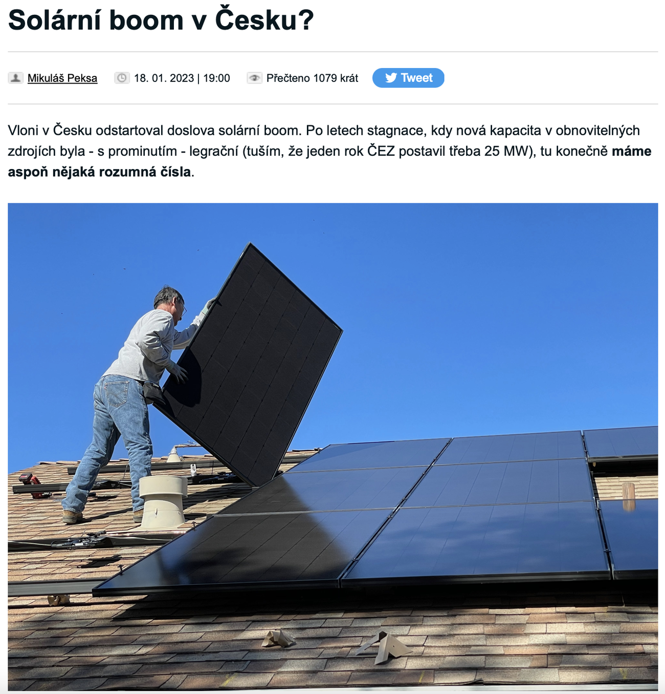 Solární boom